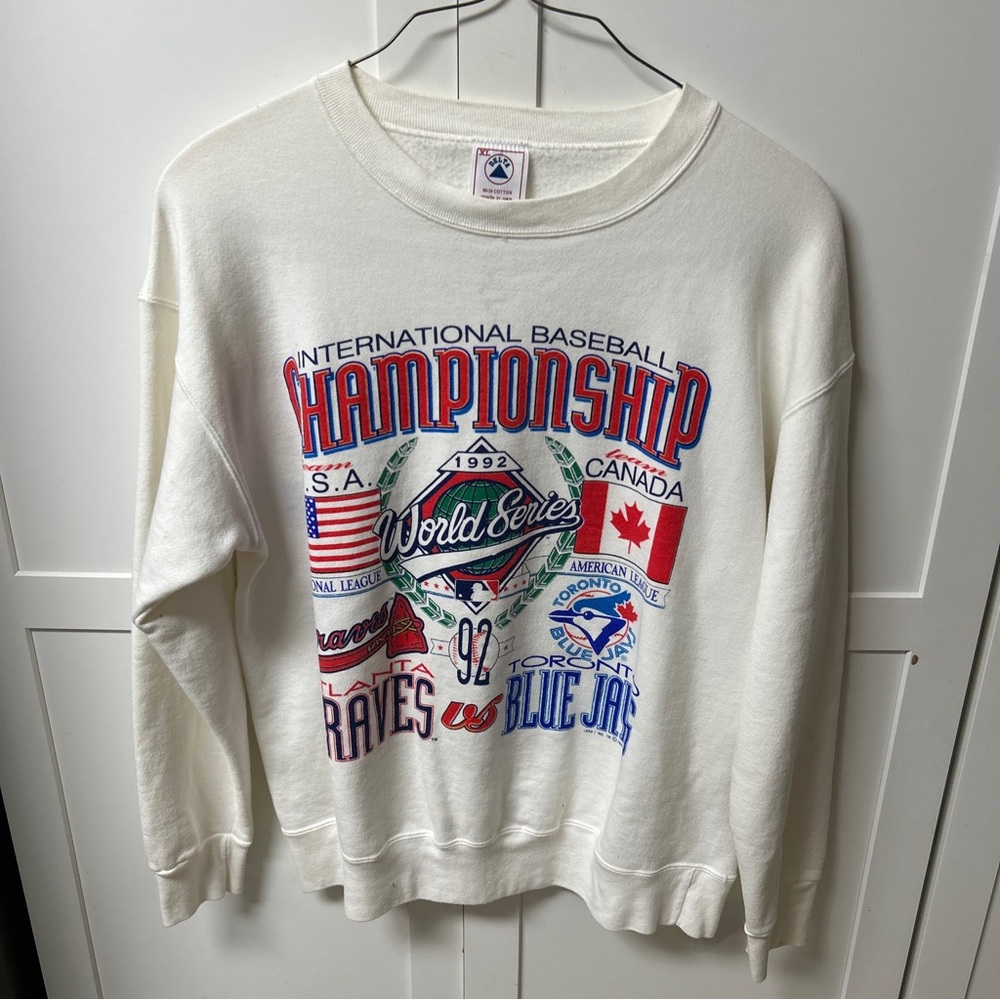 World Series 1992 Baseball Mens Sweatshirt Pullover XL Delta USA International